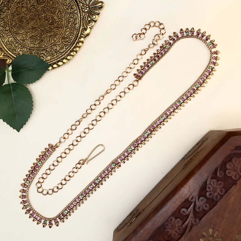 Antique Kemp Flower Bud Simple Bridal Chain